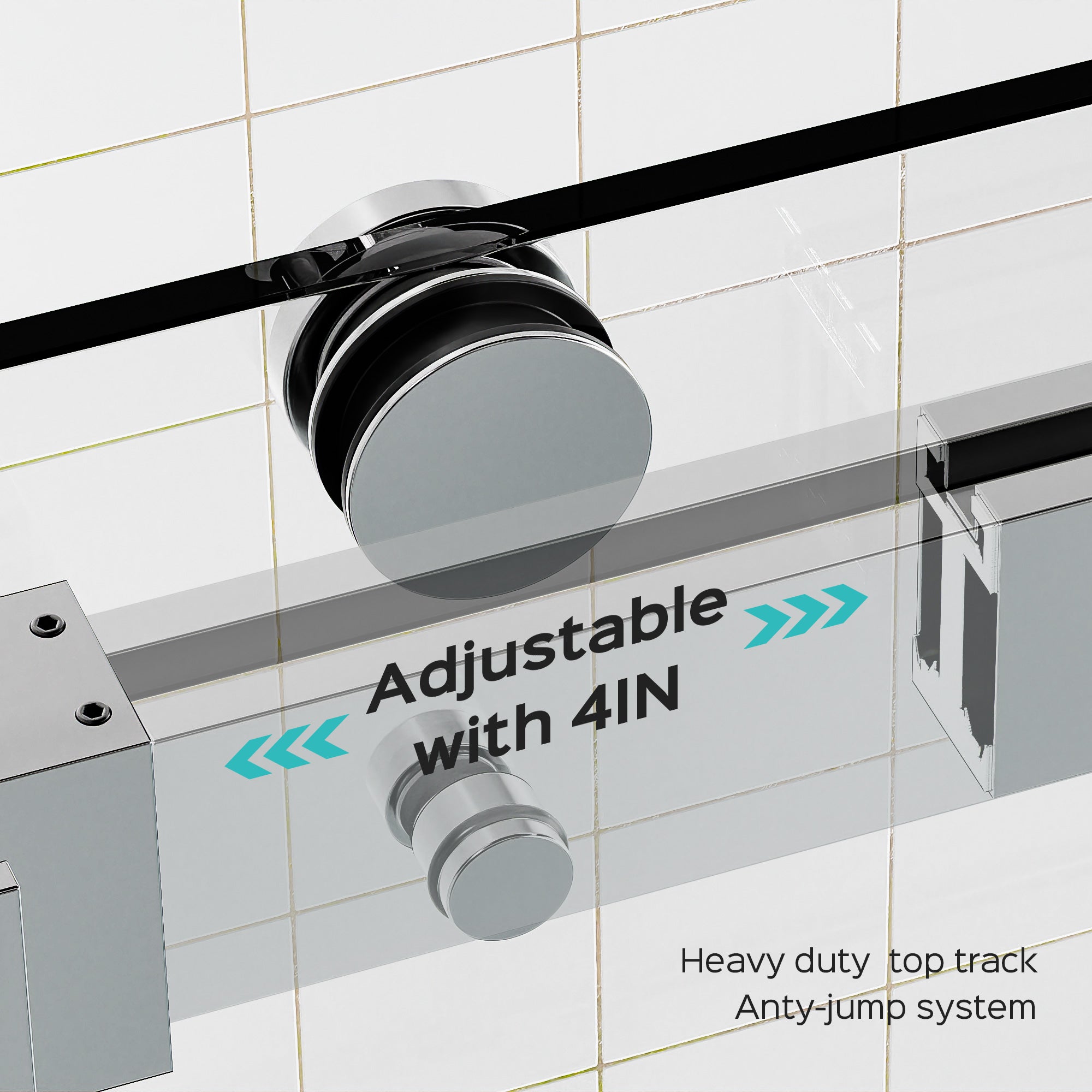 Frameless Double Sliding Shower Door