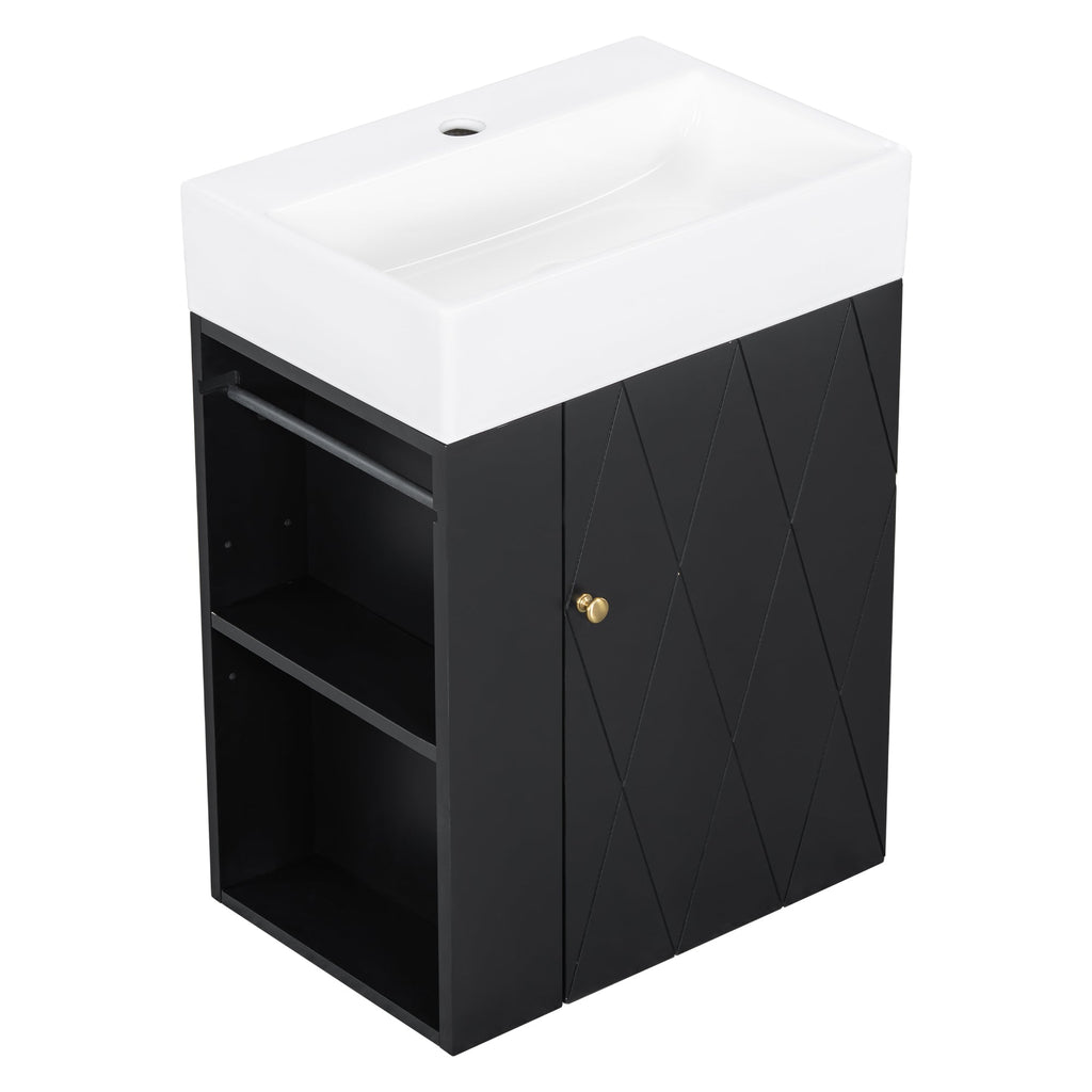 20 Inch Bathroom Vanity With Ceramic Sink