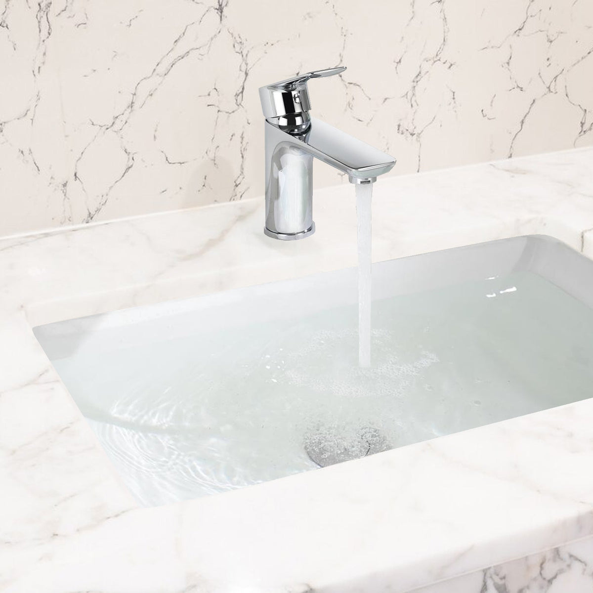 Chrome Single Handle Lavatory Basin Sink Faucet