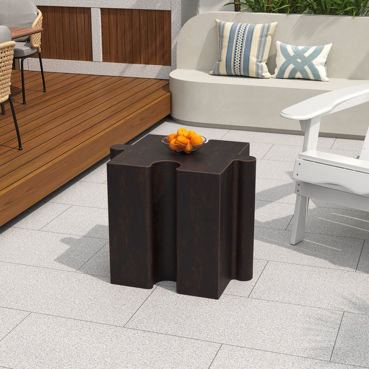 3-Piece Artistic Puzzle Table Set