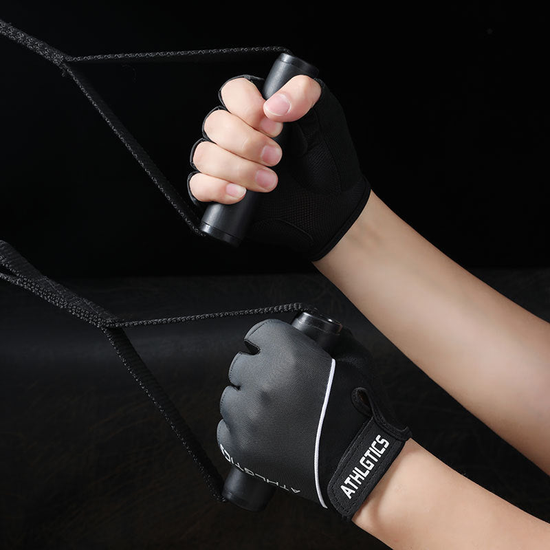 Cycling Half-Finger Outdoor Fitness Sun Protection Fishing Ice Silk Thin Gloves