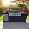 82-Inch 6-Burner Deluxe Stainless Steel Gas Outdoor Grill