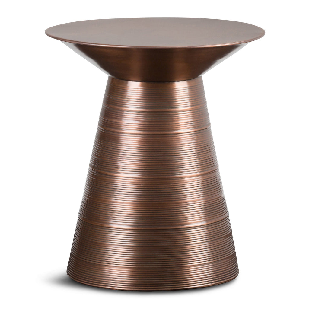 Sheridan 18 Inch Wide Metal Accent Table in Aged