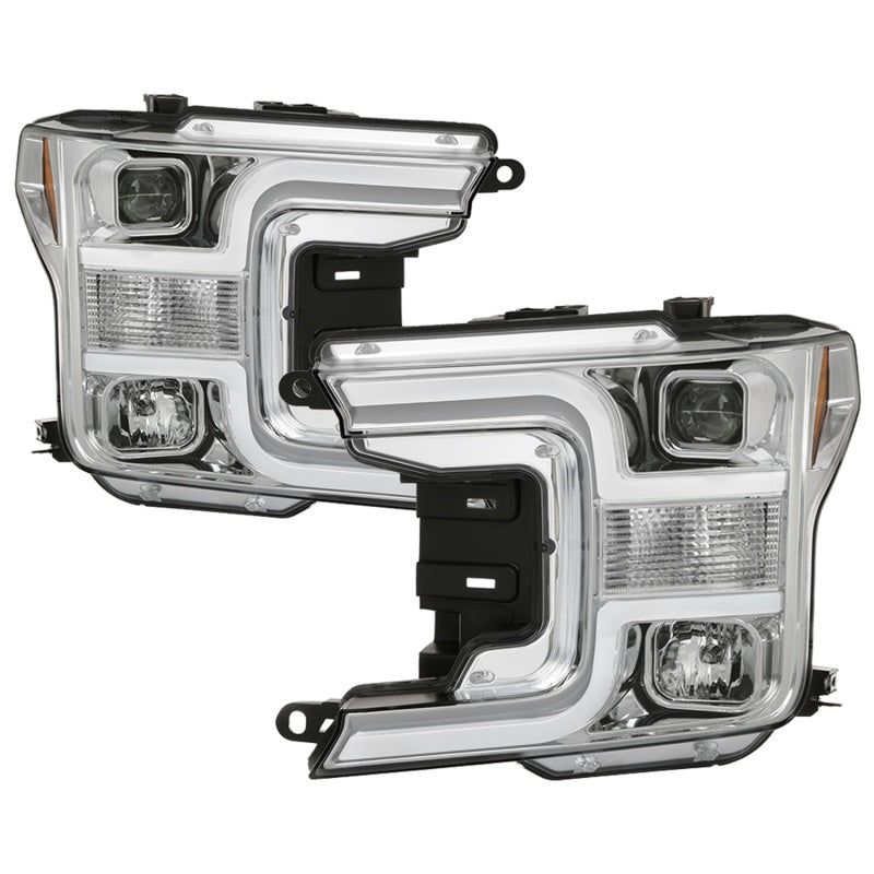 Spyder Signature Ford F150 18-19 (Halogen Model) Projector Headlights - Chrome (PRO-YD-FF15018-LB-C) 5086617
