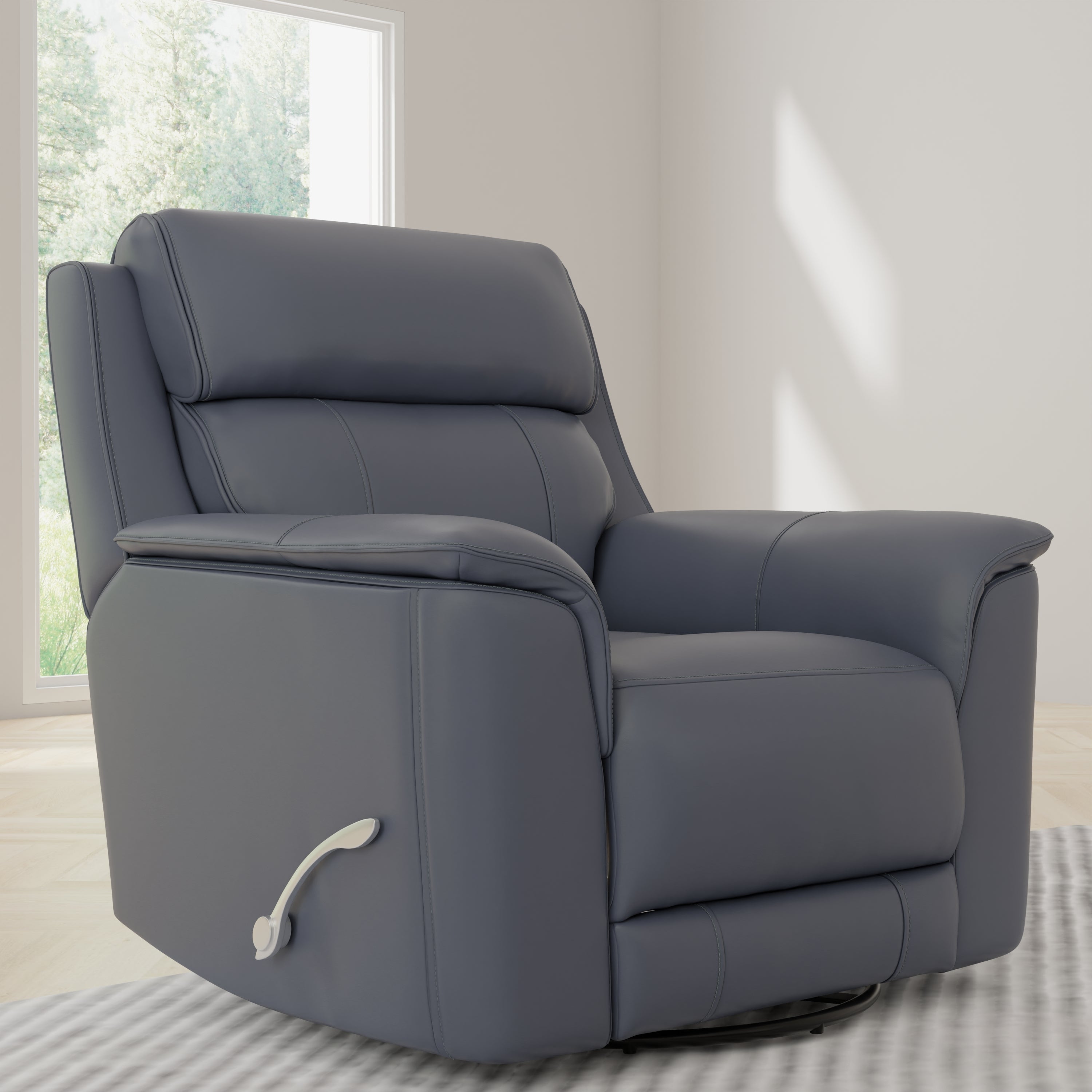 Oslo Manual Glider Recliner in Sapphire