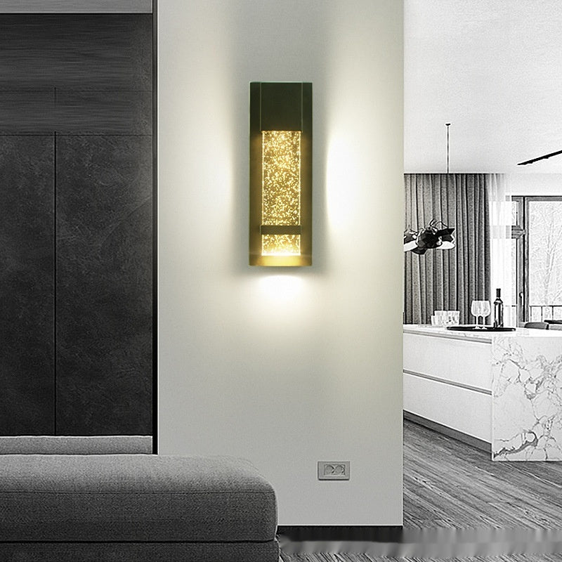 Modern Minimalist Outdoor Waterproof Crystal Wall Light