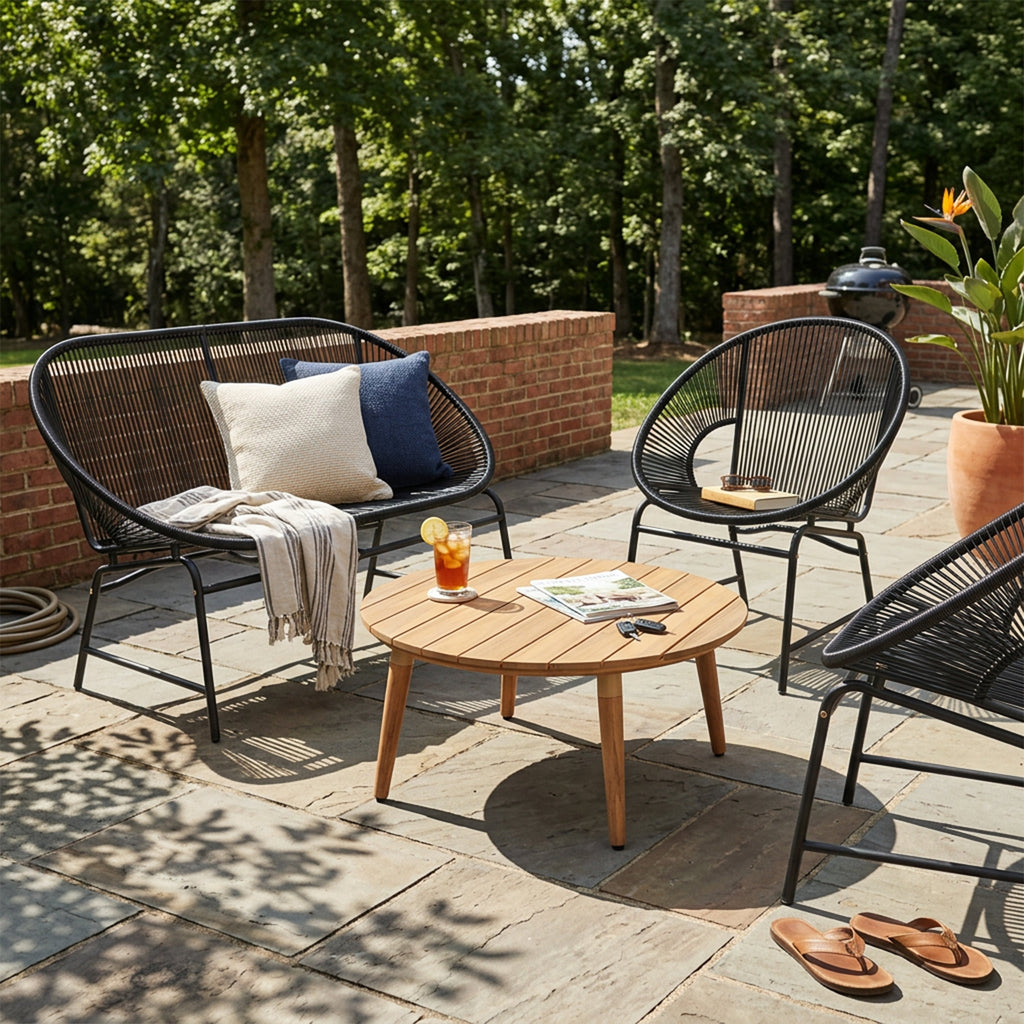 NUSA Outdoor Patio 4-Pcs Chat Set