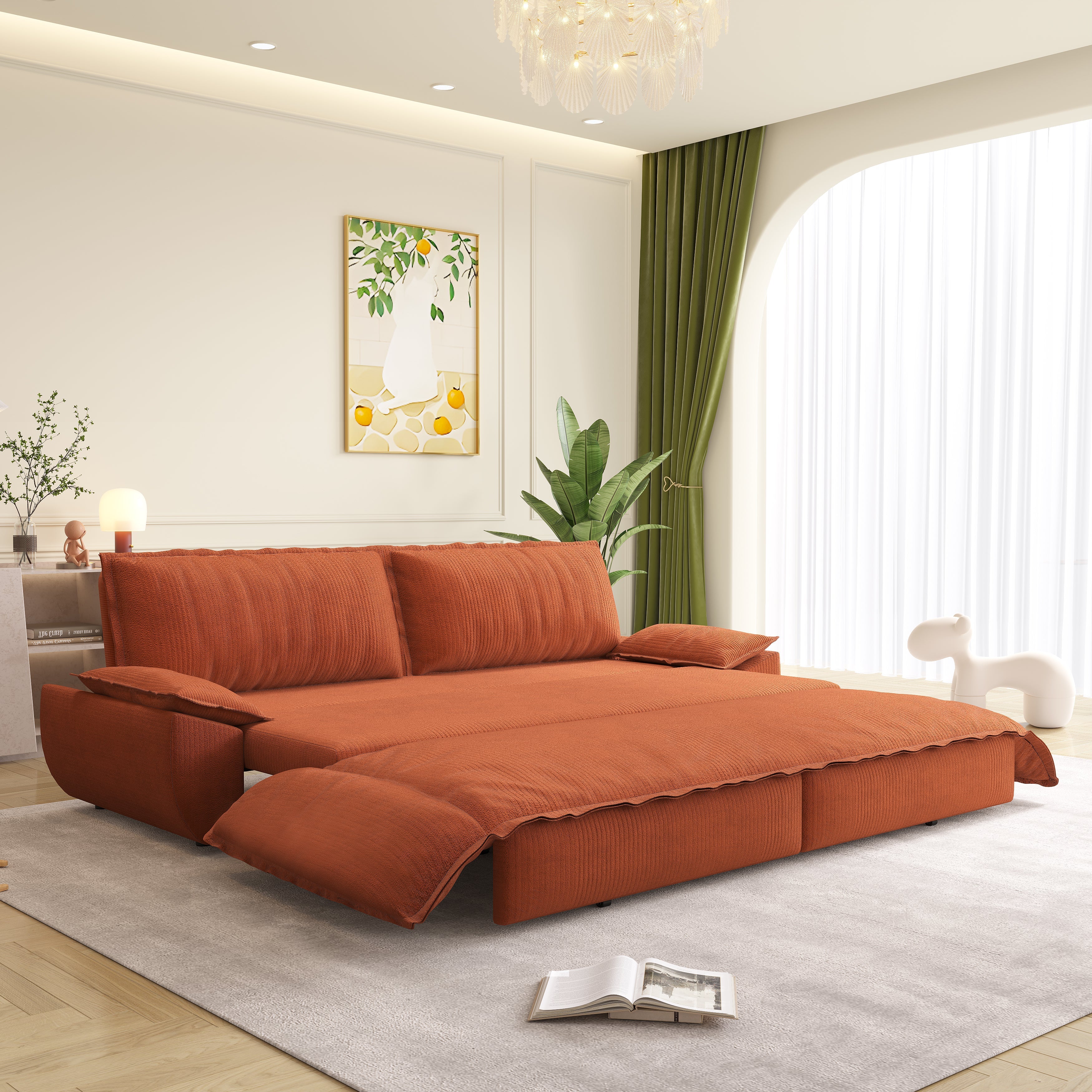 73.2" Queen Pull Out Sofa Bed