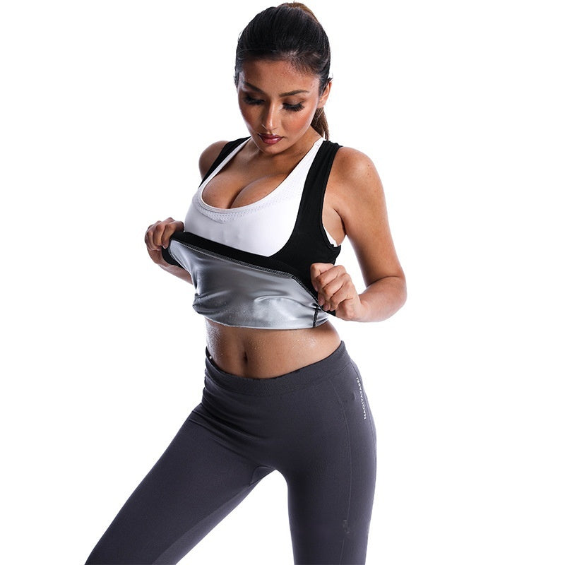 European And American Women's Sports Fitness Sweat Vest Sauna Sweat Wear Sweat Abdominal Body Shaping Clothes Waist Bracket Underwear