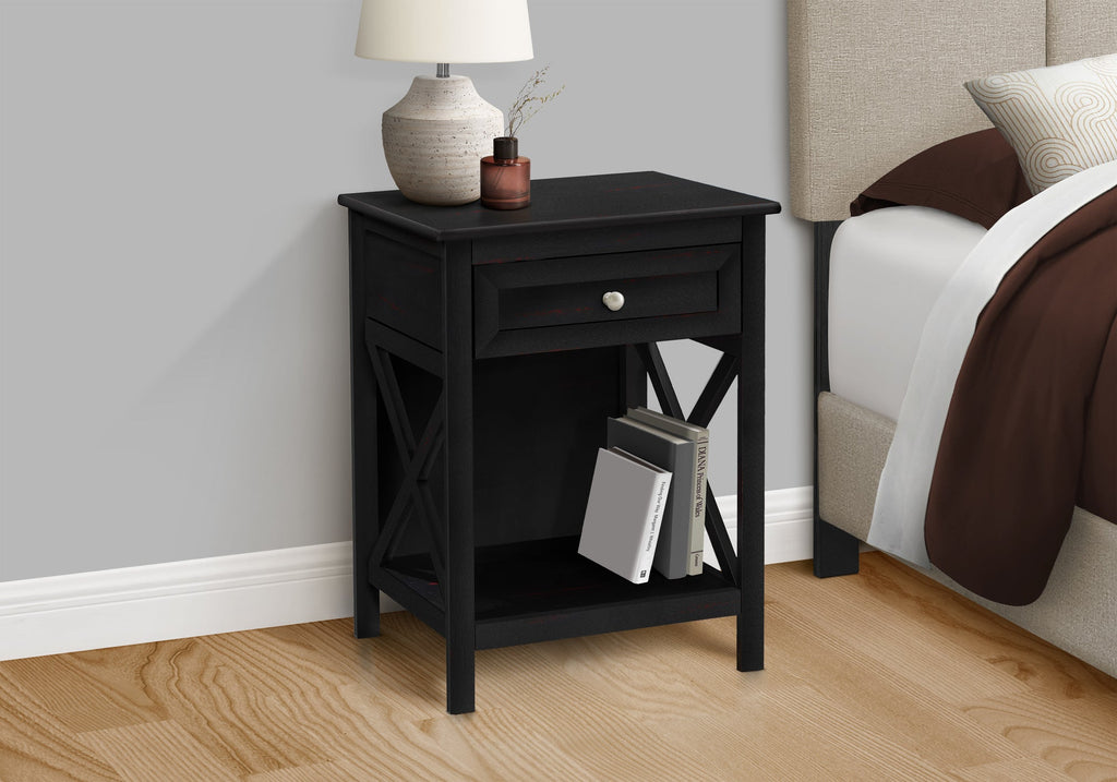 Accent Table – 2-Tier Side Table with Storage Drawer