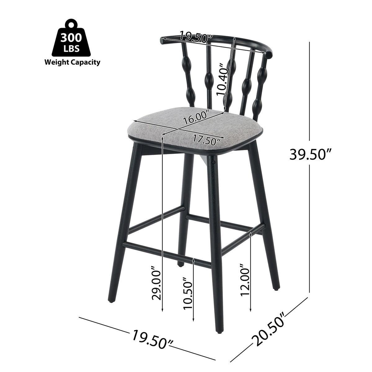 Doria Indoor Wooden Barstool