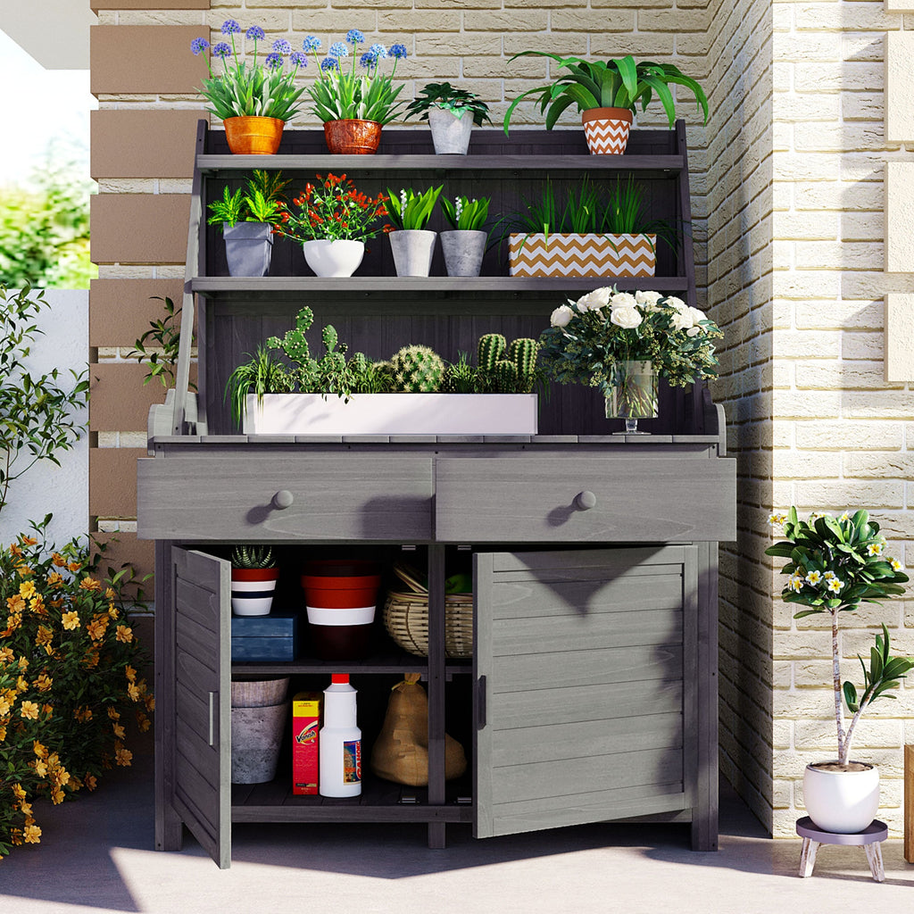 TOPMAX 65-Inch Garden Potting Bench Table