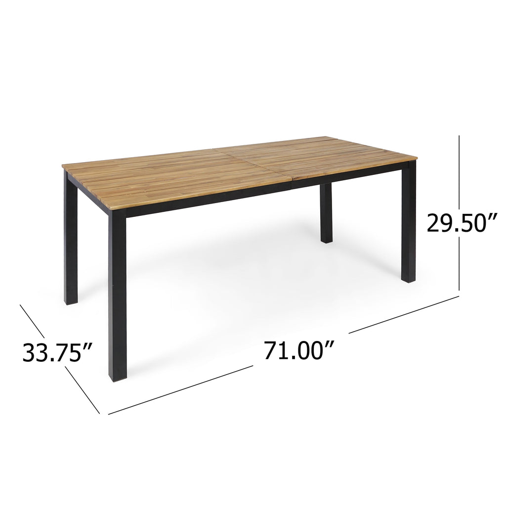 3-Piece Outdoor Acacia Wood Dining Set