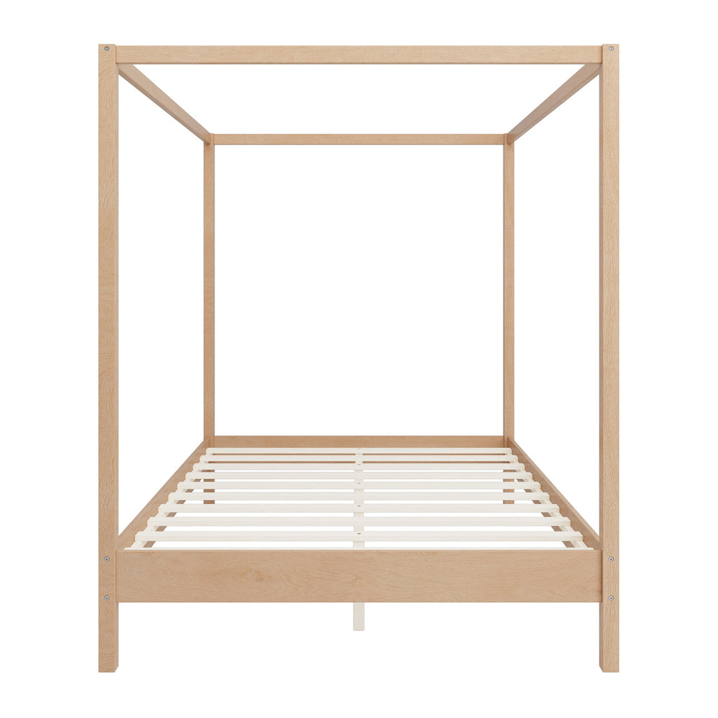 Solid Wood Queen Size Canopy Bed Frame