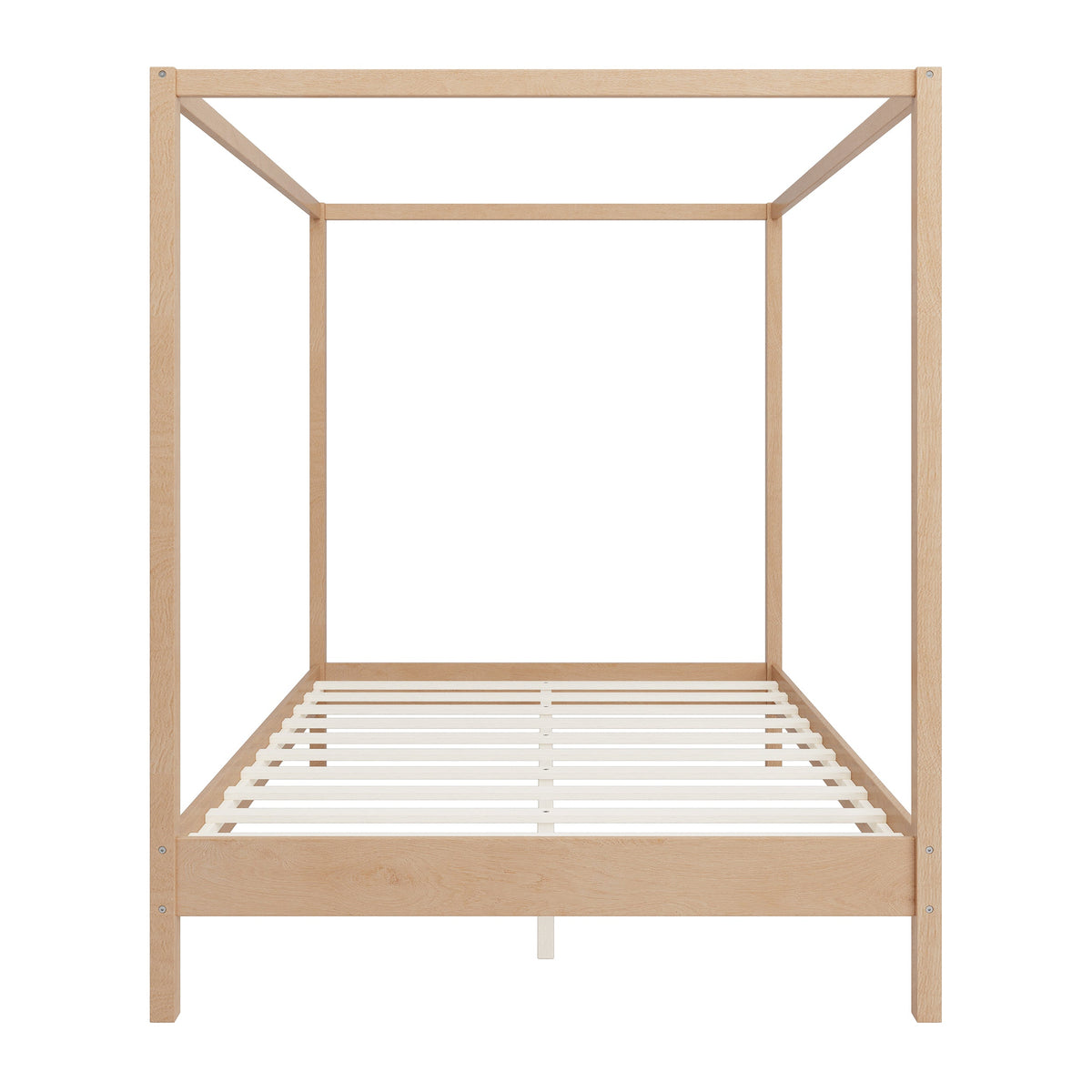 Solid Wood Queen Size Canopy Bed Frame