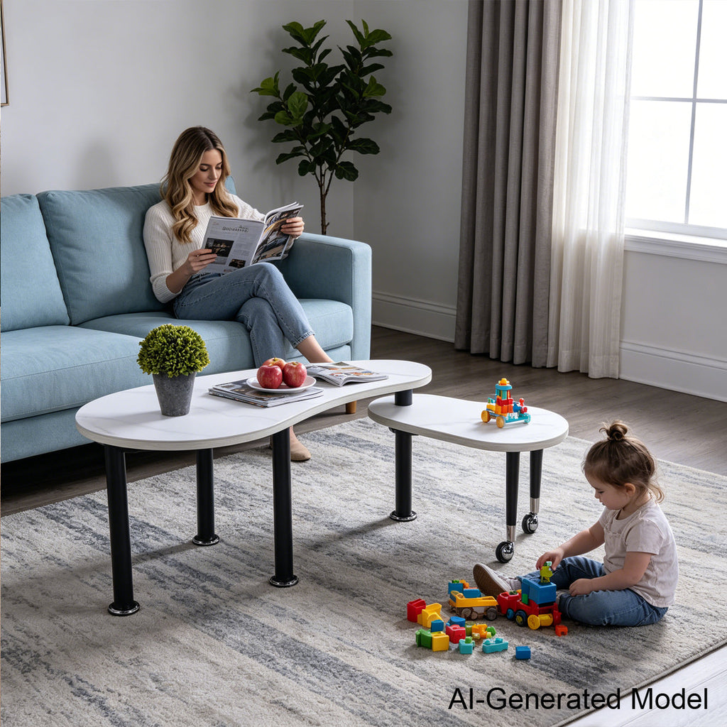 Contemporary Rotatable Cocktail Table