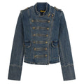 American-Style Retro Court-Style Waist-Cinching Denim Jacket For Women