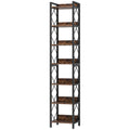 78.7" Extra Tall 7-Tier Rustic Bookshelf