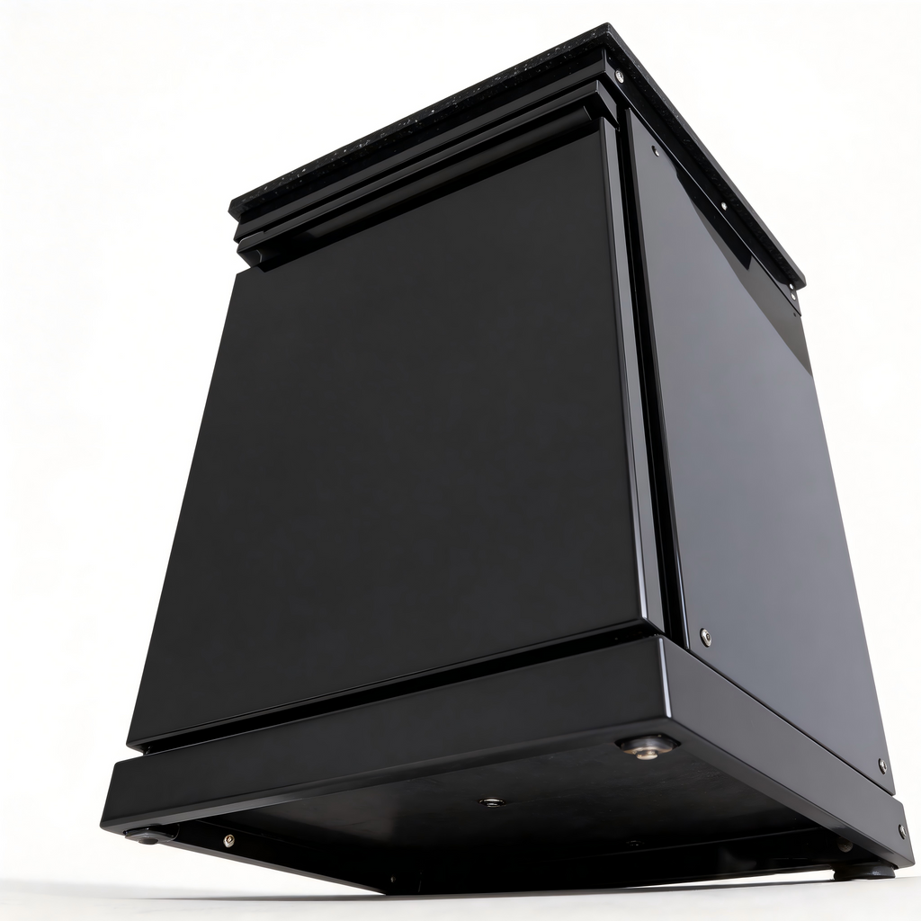 Black Single-Door Storage Locker for Outdoor Kitchen Islands