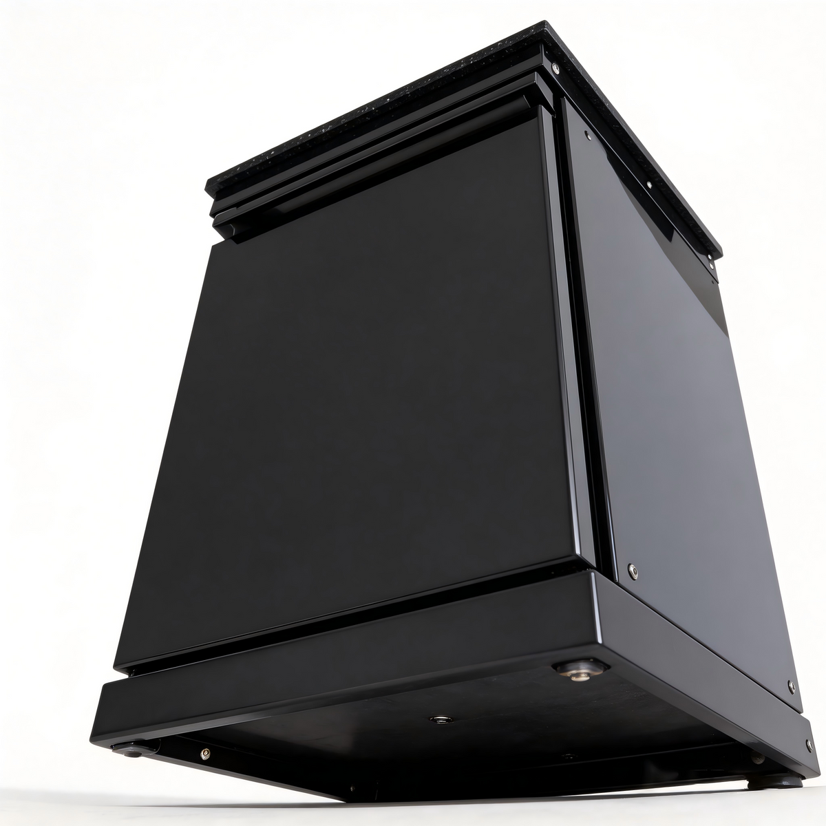 Black Single-Door Storage Locker for Outdoor Kitchen Islands