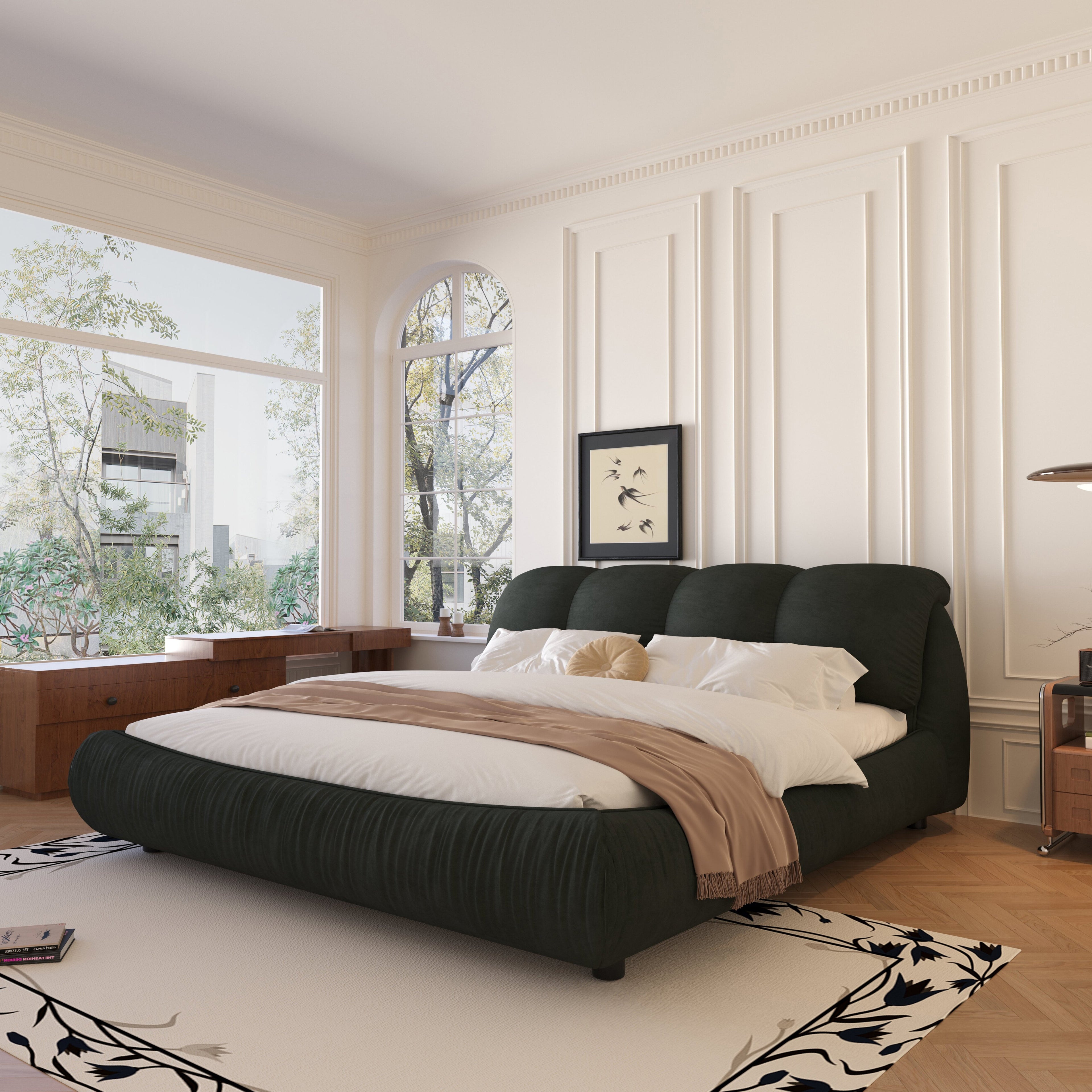 King Size Luxury Upholstered Platform Bed