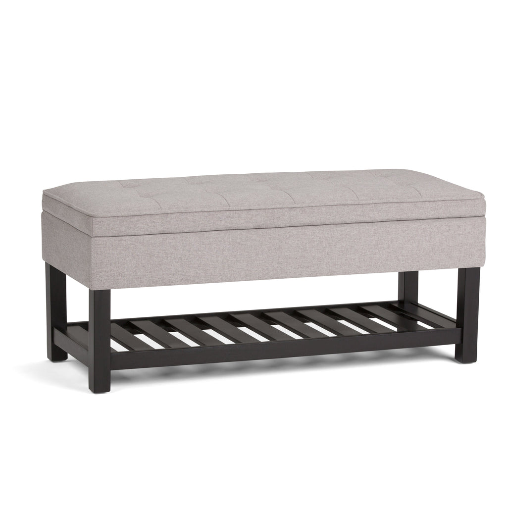 Cosmopolitan Storage Ottoman Bench with Open Bottom - Cloud