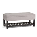 Cosmopolitan Storage Ottoman Bench with Open Bottom - Cloud
