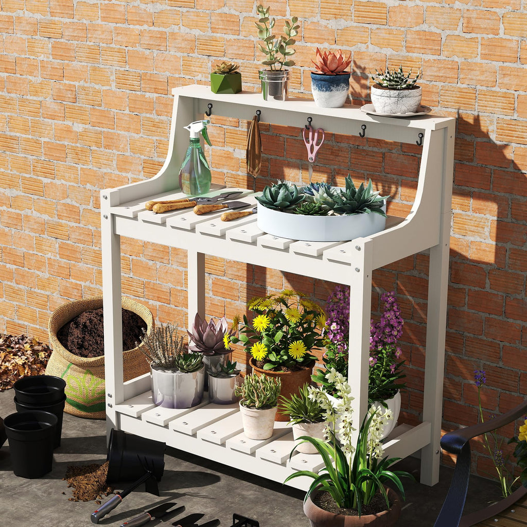 HDPE Garden Potting Table with Storage for Outdoor Use