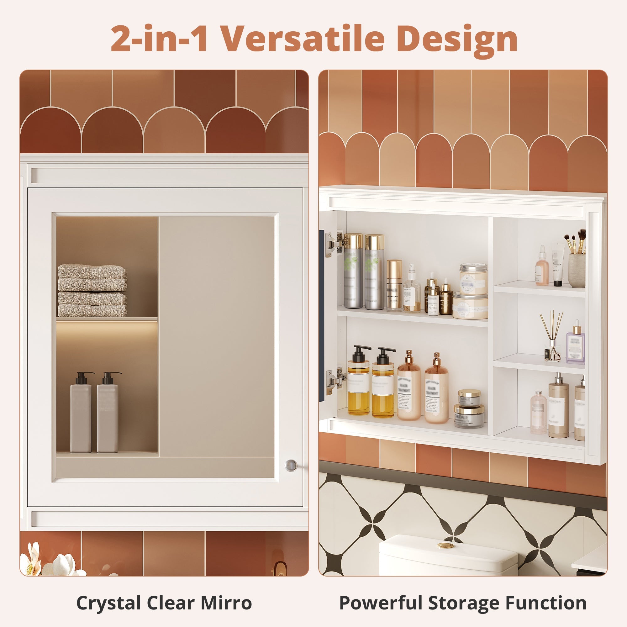 36'' x 28'' Medicine Cabinet with Mirror
