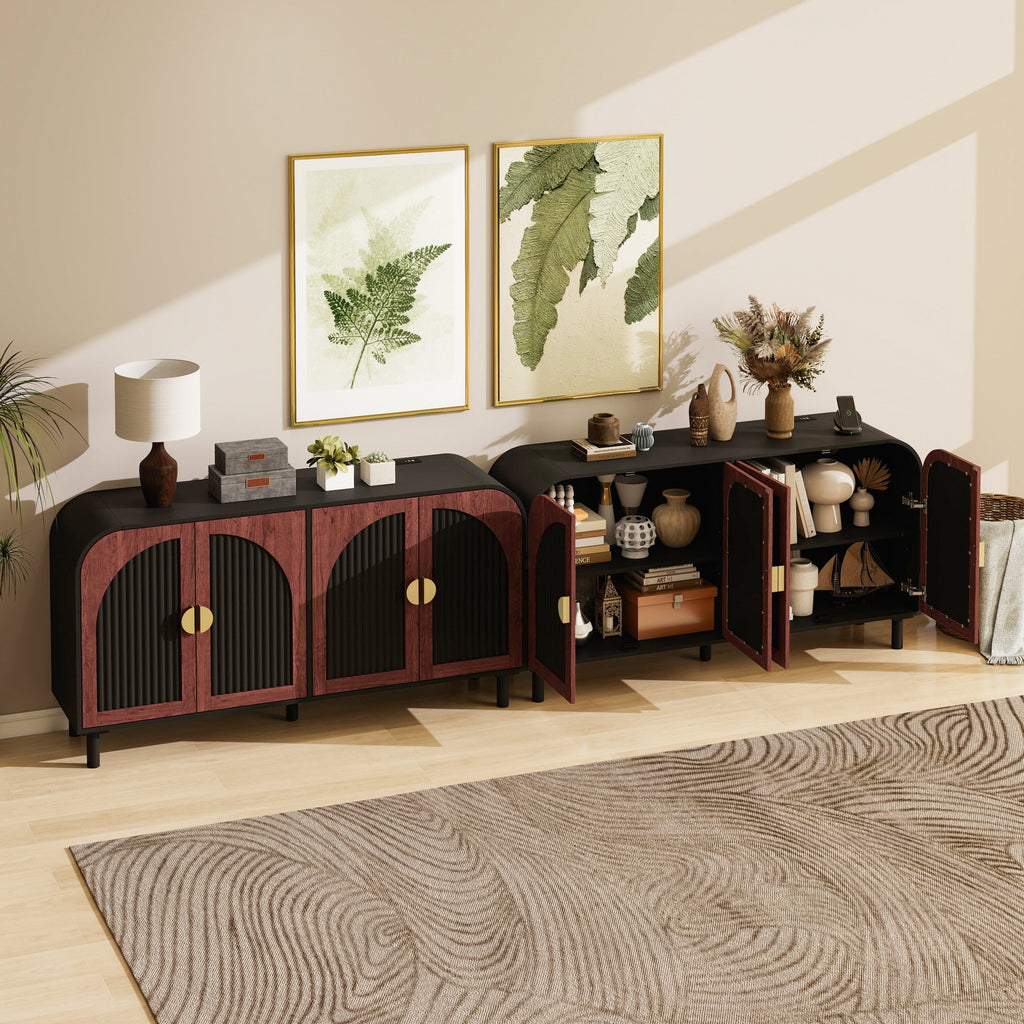 Vintage Arched Sideboard Cabinet