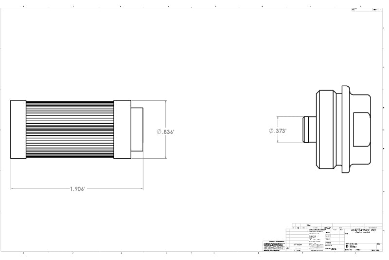 Aeromotive 100 Micron Element for 3/8'' NPT Filters