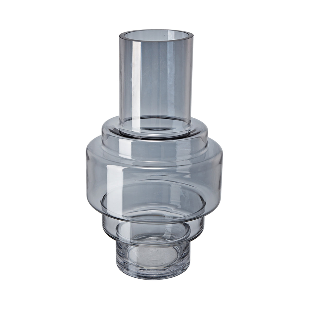 Geometric Design Smoke Luster Decorative Vase