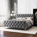 Bailey Dark Mid-Century Modern Platform Bed