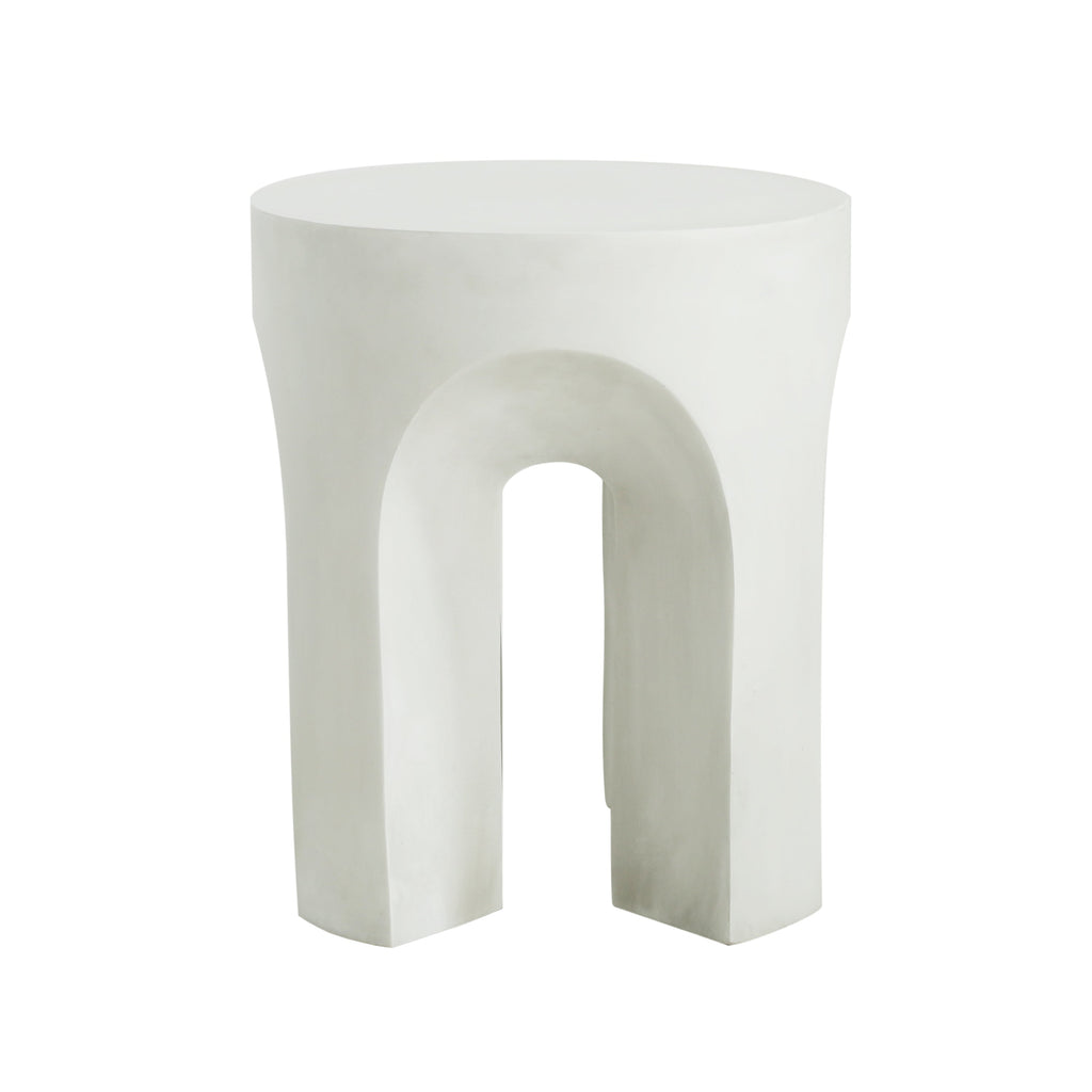 Outdoor MGO Round Top Side Table/End Table, Antique