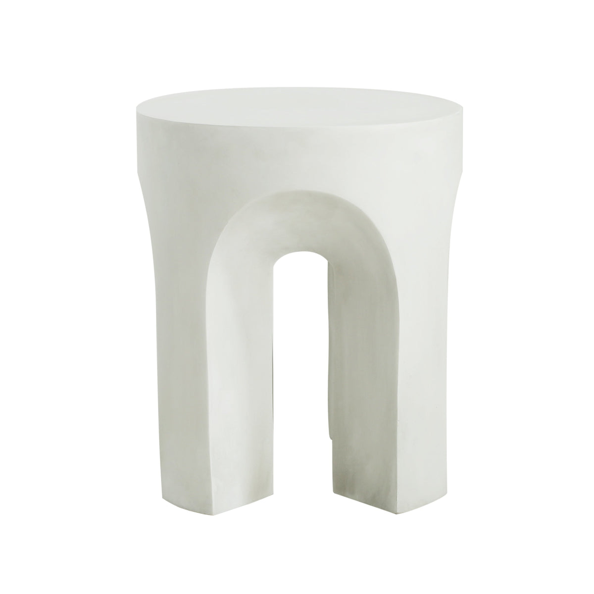 Outdoor MGO Round Top Side Table/End Table in Antique White
