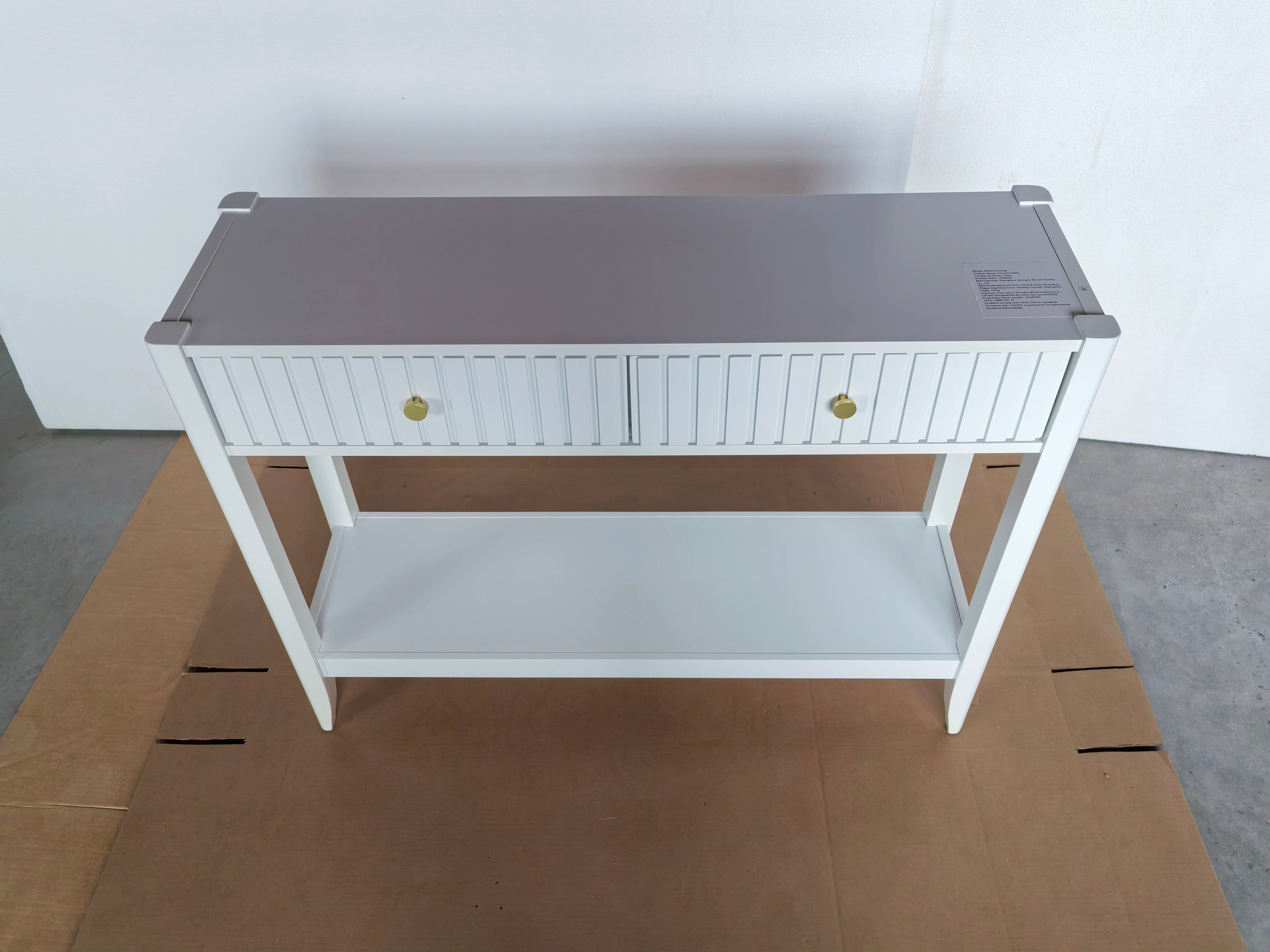 29.53" Tall Console Table with Drawers