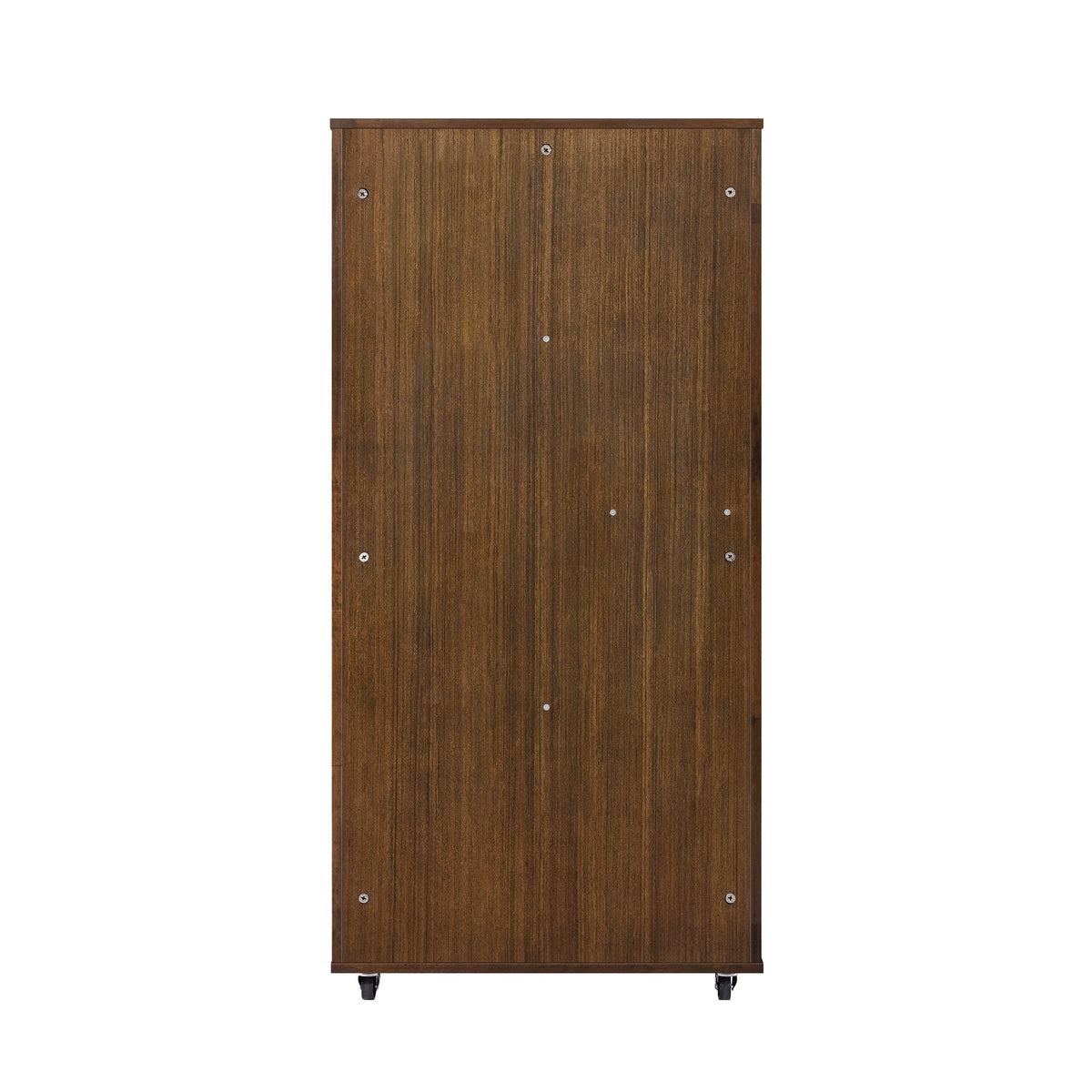 Basia Indoor Rubber Wood Cat Cabinet with Wheels