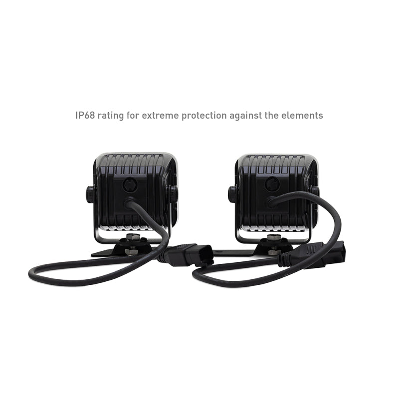 Borne Off-Road 21+ Bronco Light Pods 4pc Ditch 3x3 Flood Upfit BNLT-BR-21-DT4FU