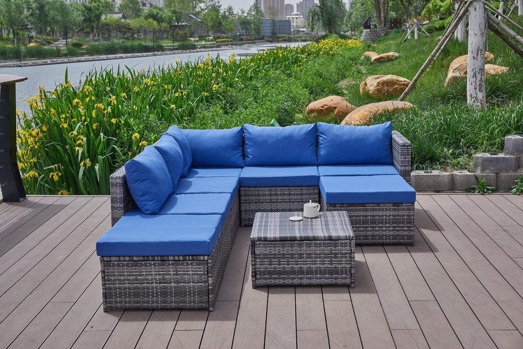 Patio Sofa with Cushions