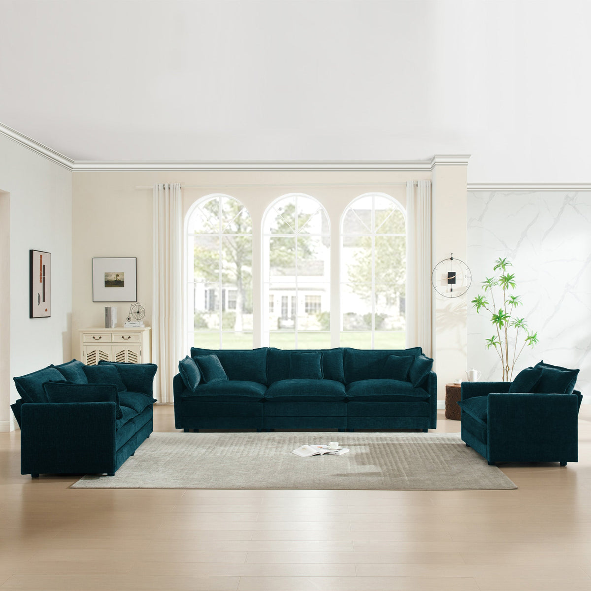 Modern Sofa Couch 3 Piece Set