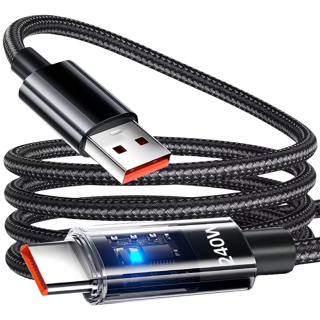 240W Fast-charging Data Cable For Smartphones And Car Use