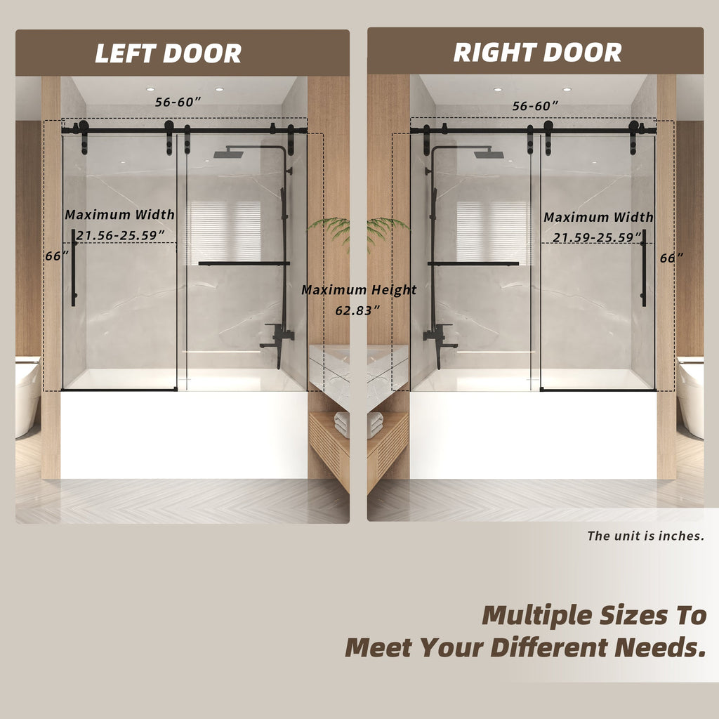 Frameless Sliding Bathtub Door
