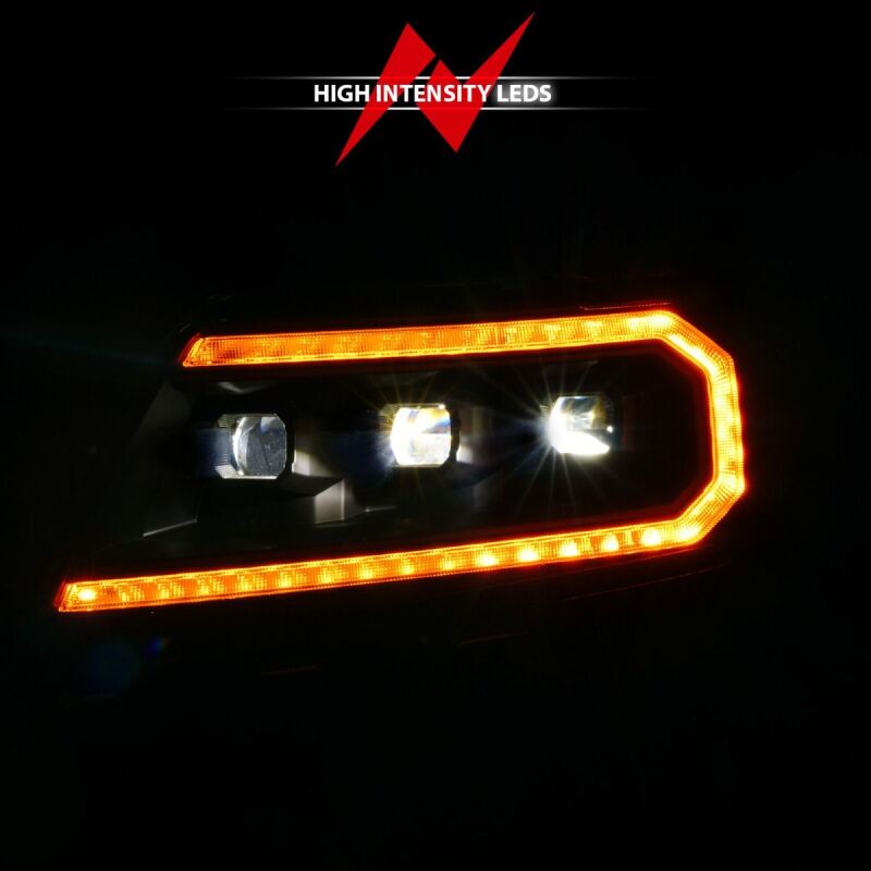 ANZO 15-22 Chevy Colorado Full LED Headlights w/ Initiation (Amber DRL) - Black 111641