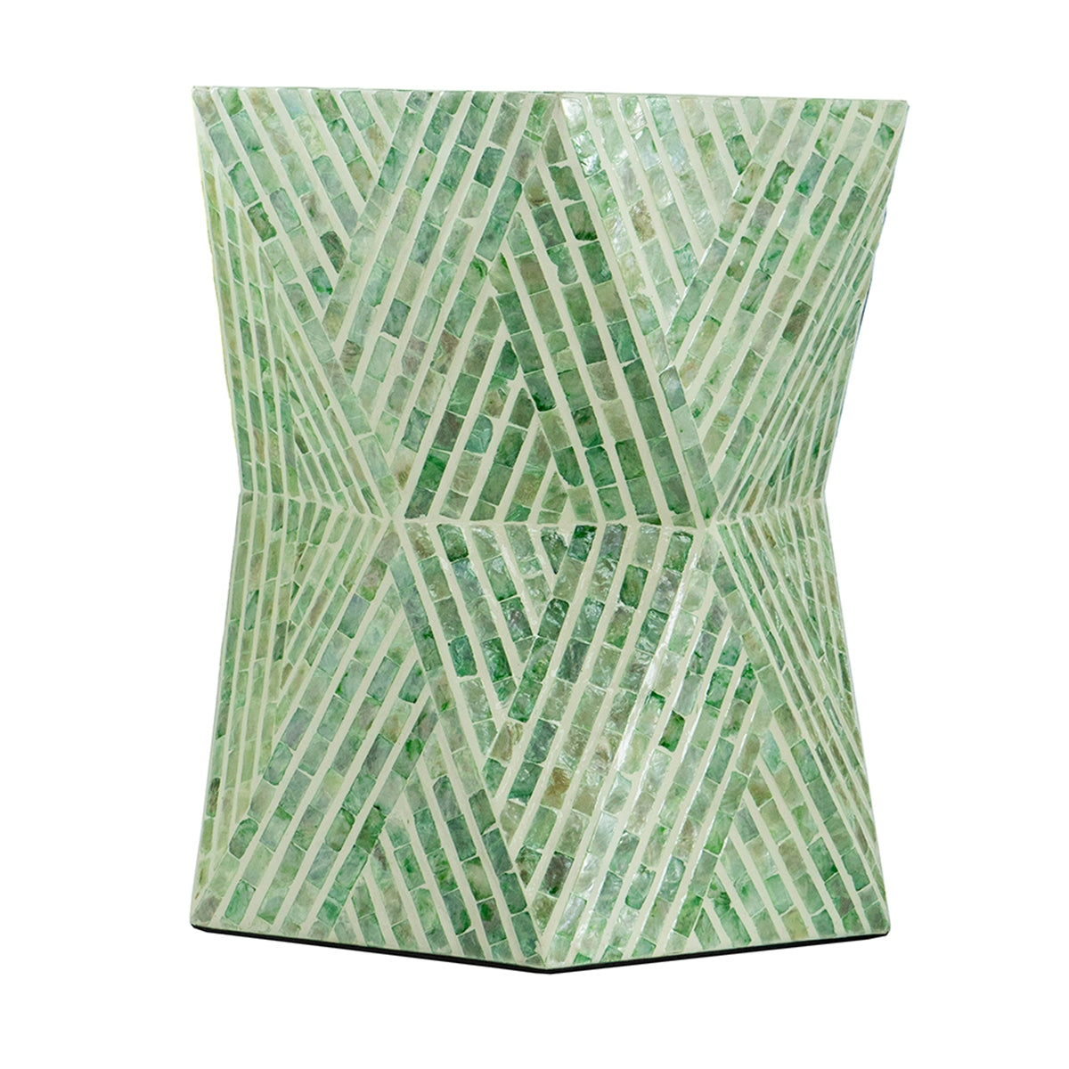 19" Tapered Green Pedestal Stool
