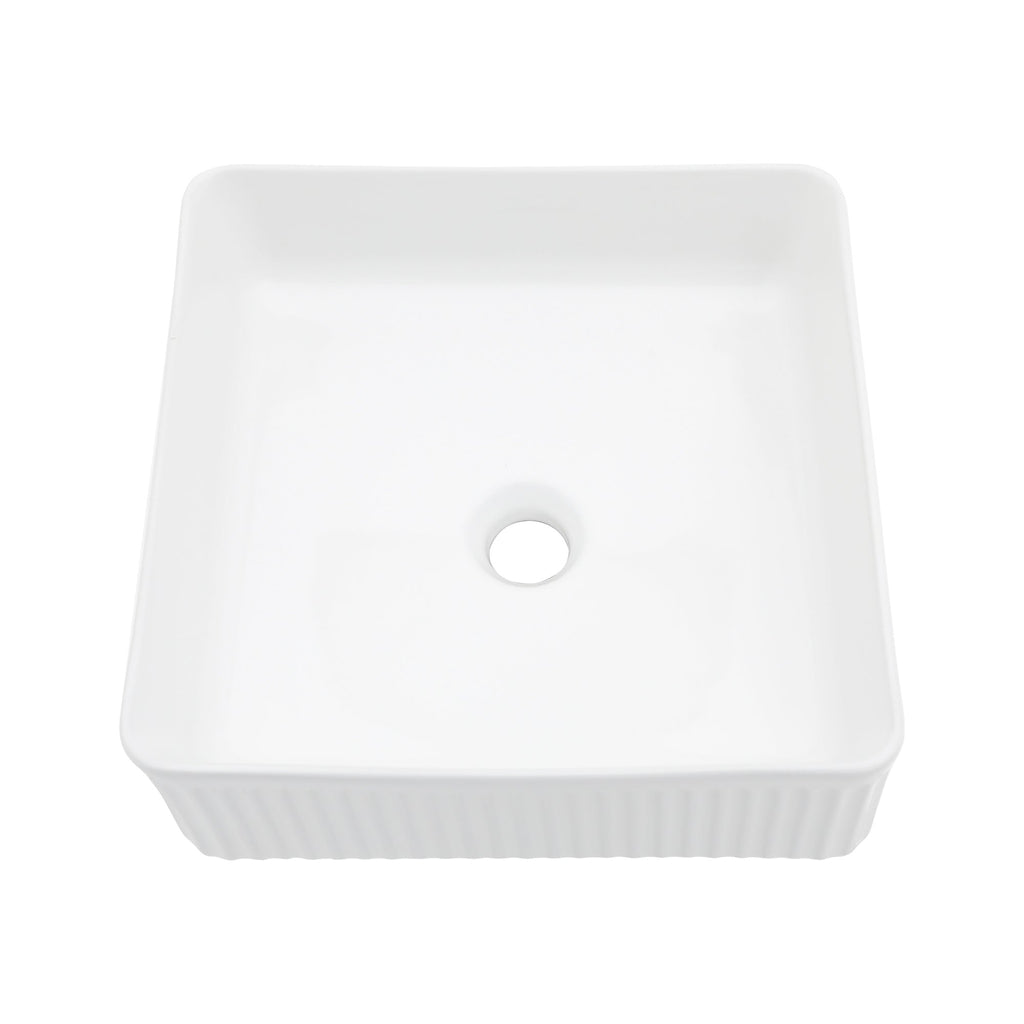 15.69"x15.69" Modern Bathroom Vessel Sink