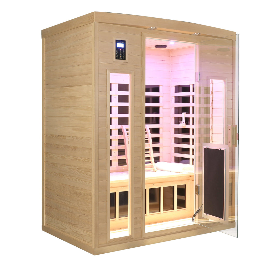 Hemlock Wood Far-Infrared Indoor Three Person Sauna Room