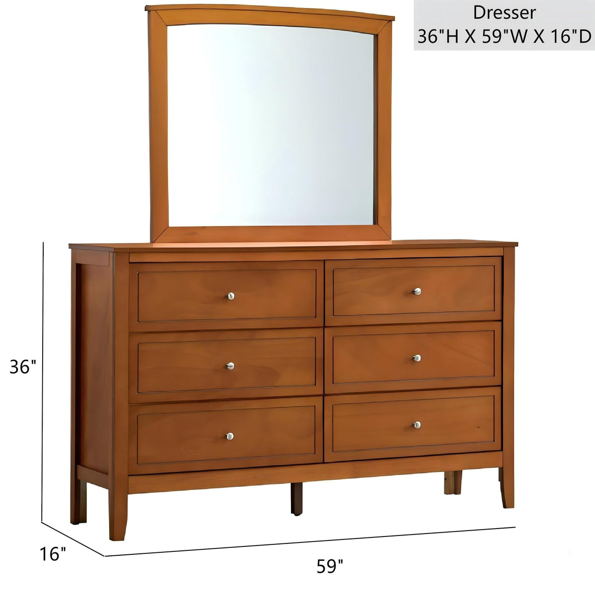 Daniel G1314-D-60 Dresser Without Mirror