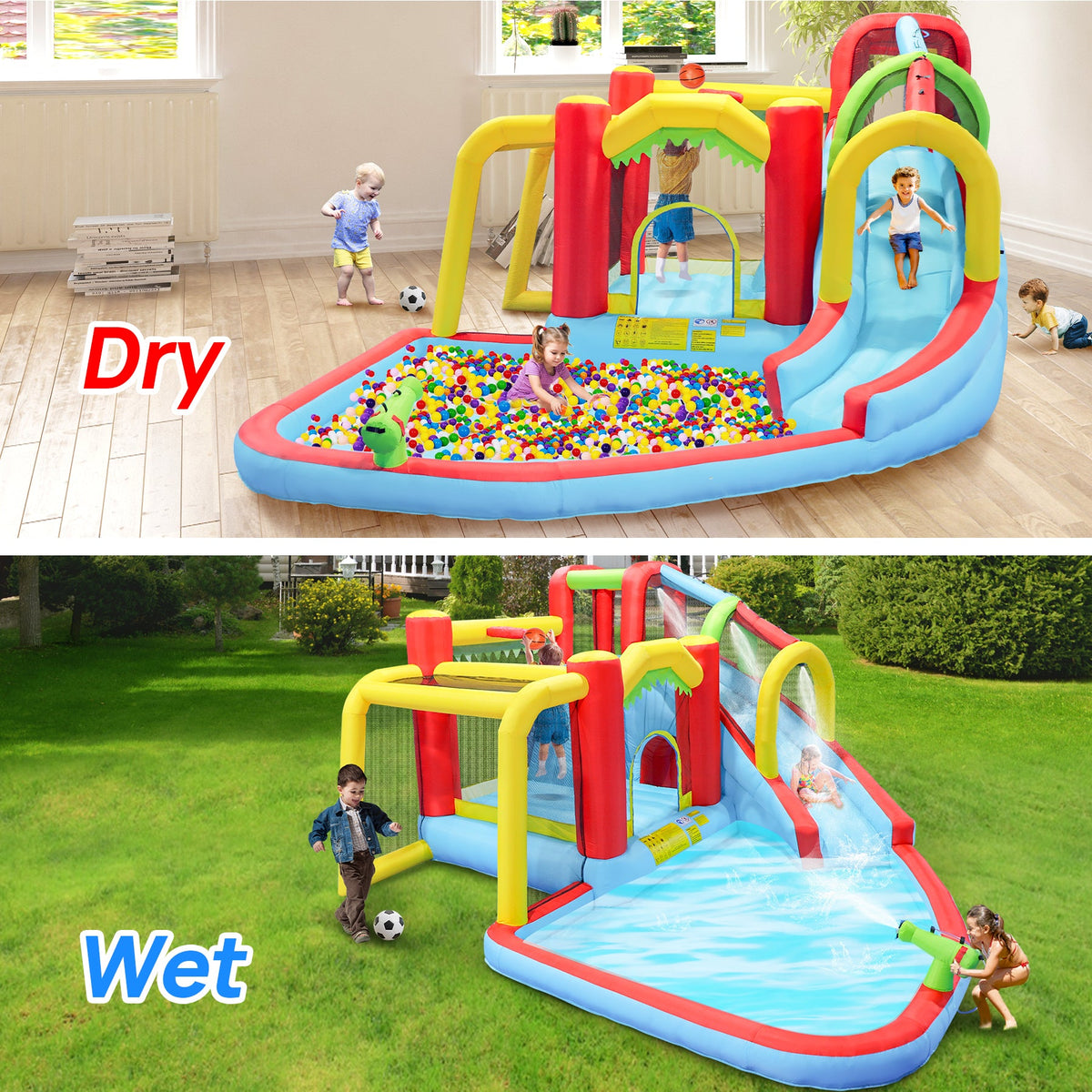 9 in1 Inflatable Slide Water Park Bouncing House