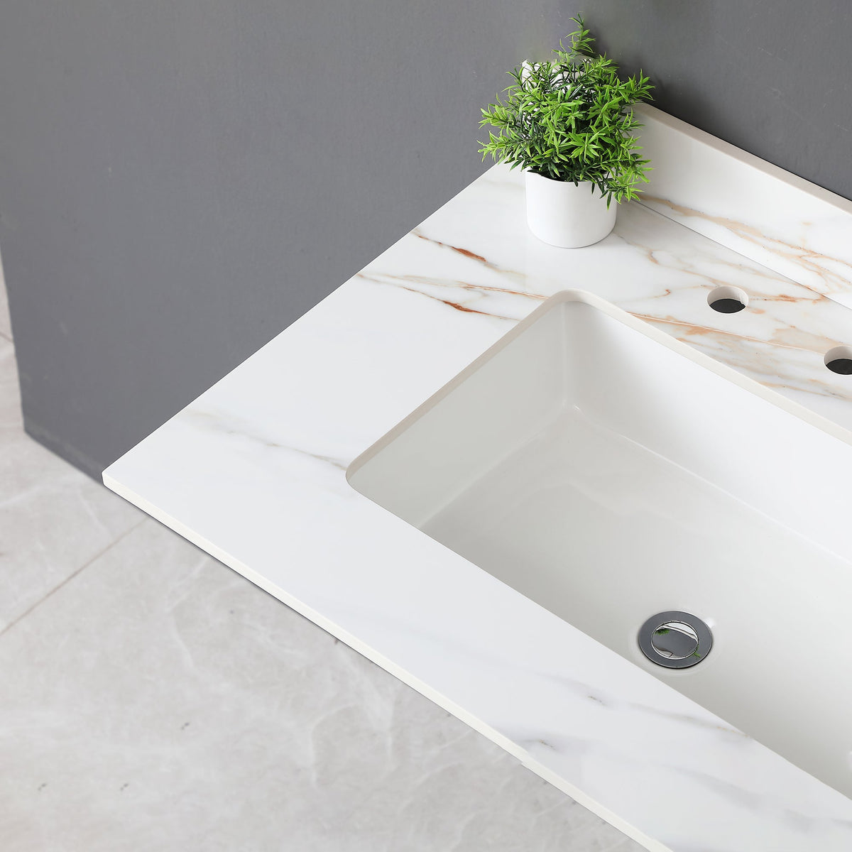 31 Inch Carrara Marble Vanity Top