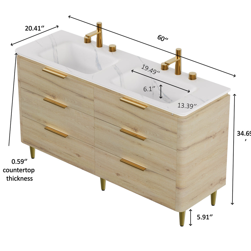 Amara 60'' Bathroom Vanity & Sinks